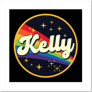 Kelly // Rainbow In Space Vintage Style Posters and Art